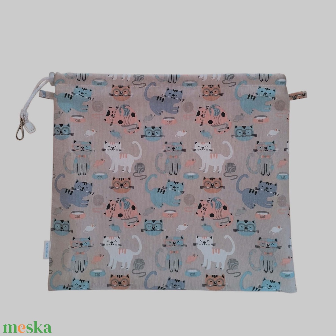 Aqua-zsák színes macskás - táska & tok - edzőtáskák - sporttáska - Meska.hu