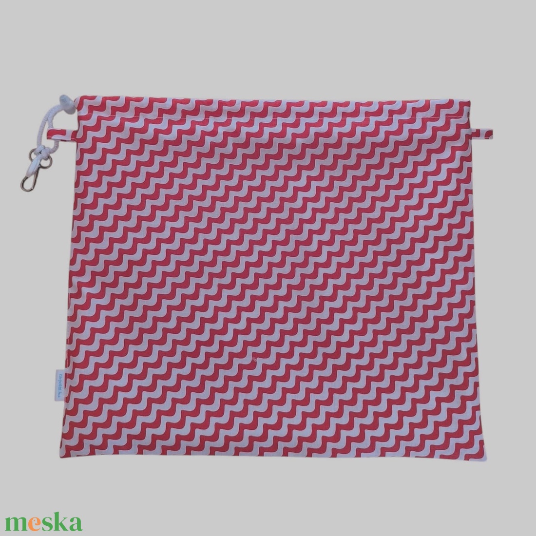 Aqua-zsák piros hullámos - táska & tok - edzőtáskák - sporttáska - Meska.hu