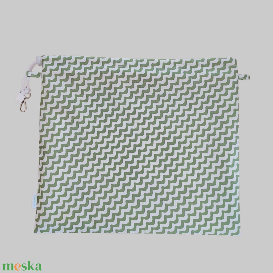 Aqua-zsák zöld hullámos - táska & tok - edzőtáskák - sporttáska - Meska.hu