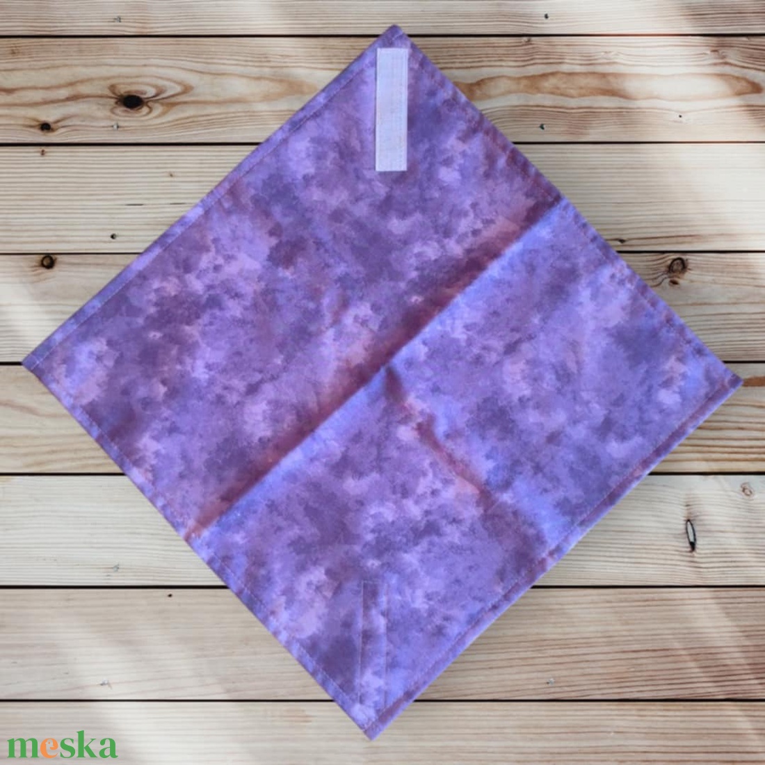 Frissentartó textilszalvéta lila márványos - táska & tok - uzsonna- & ebéd tartó - szendvics csomagoló - Meska.hu