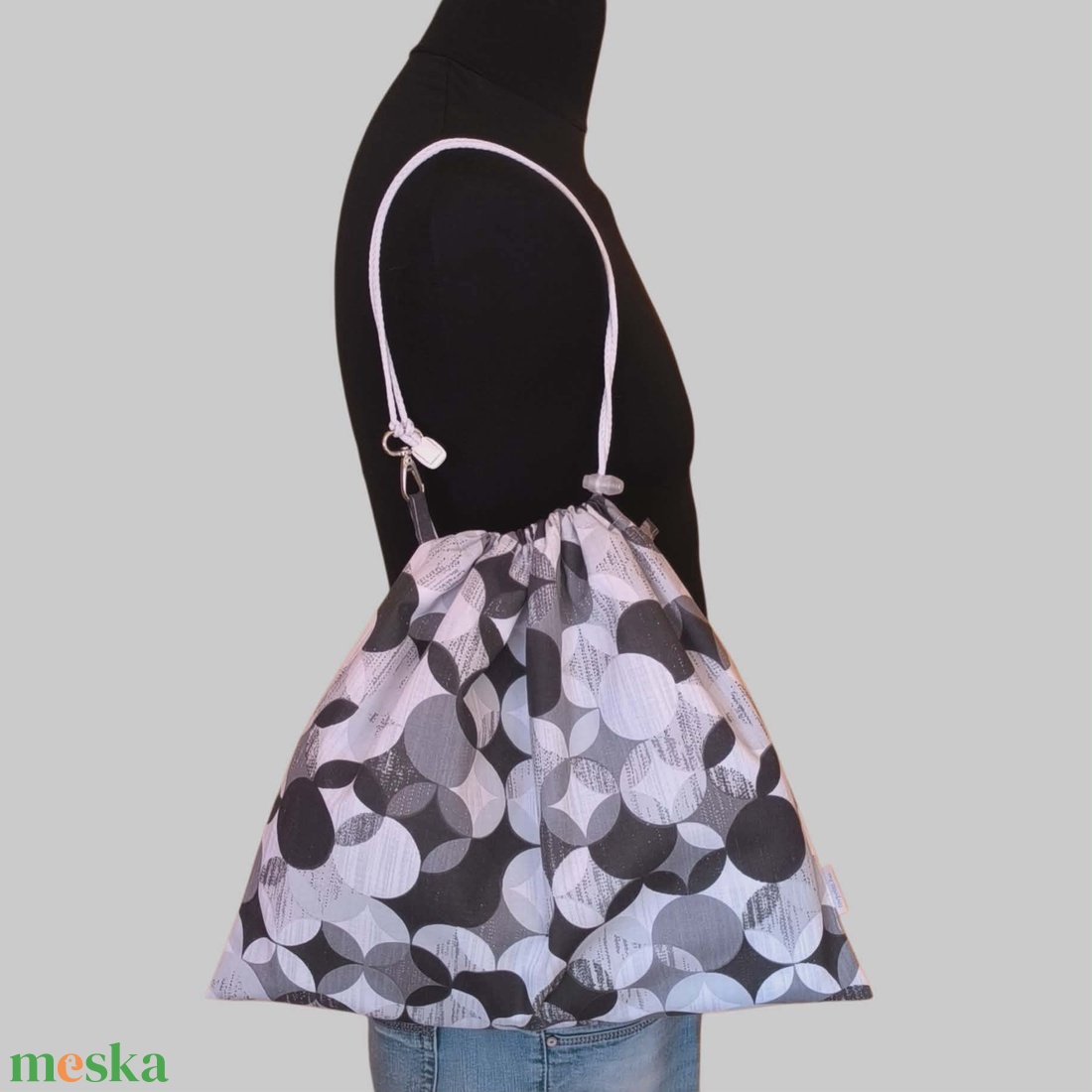 Aqua-zsák geometriai mintás - táska & tok - edzőtáskák - sporttáska - Meska.hu