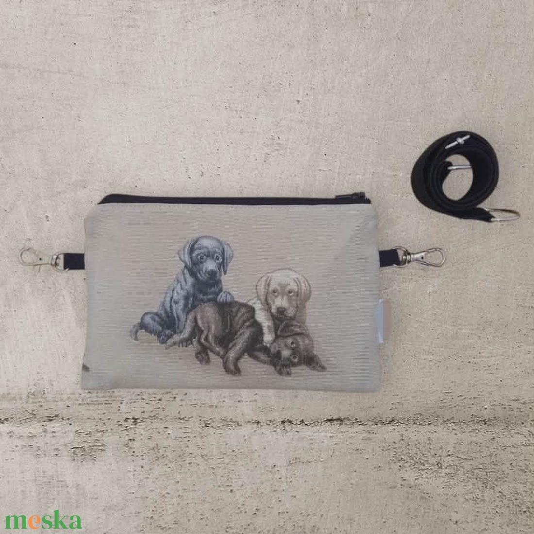 Mini övtáska kölyökkutyás - táska & tok - övtáska - Meska.hu