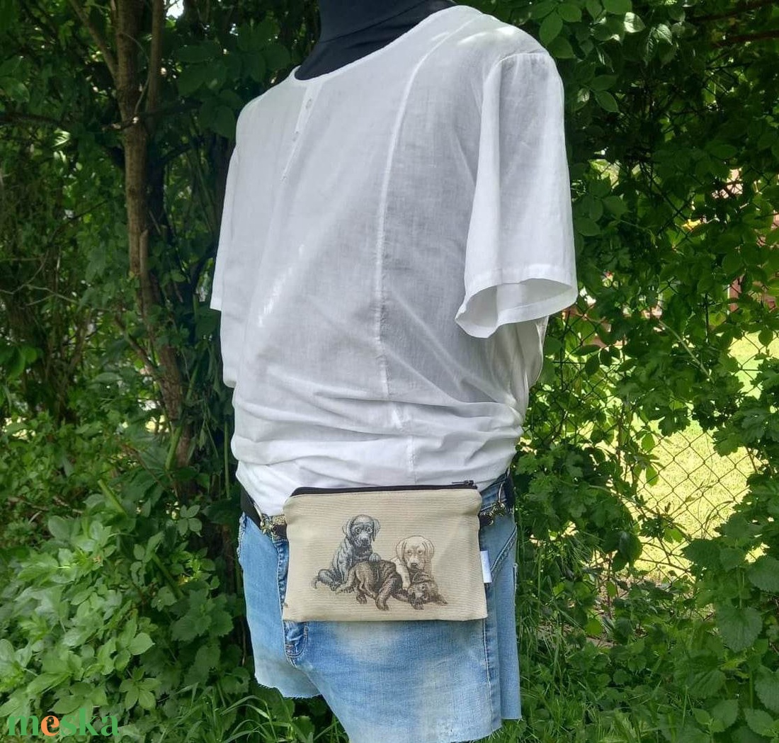 Mini övtáska kölyökkutyás - táska & tok - övtáska - Meska.hu