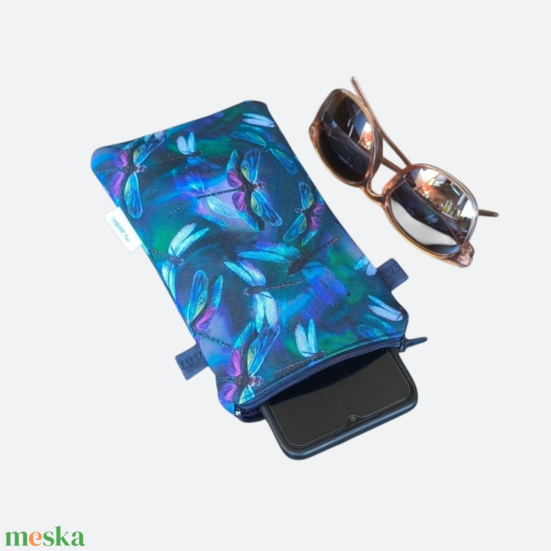Vízlepergető mobiltok szitakötős - táska & tok - pénztárca & más tok - telefontok - Meska.hu