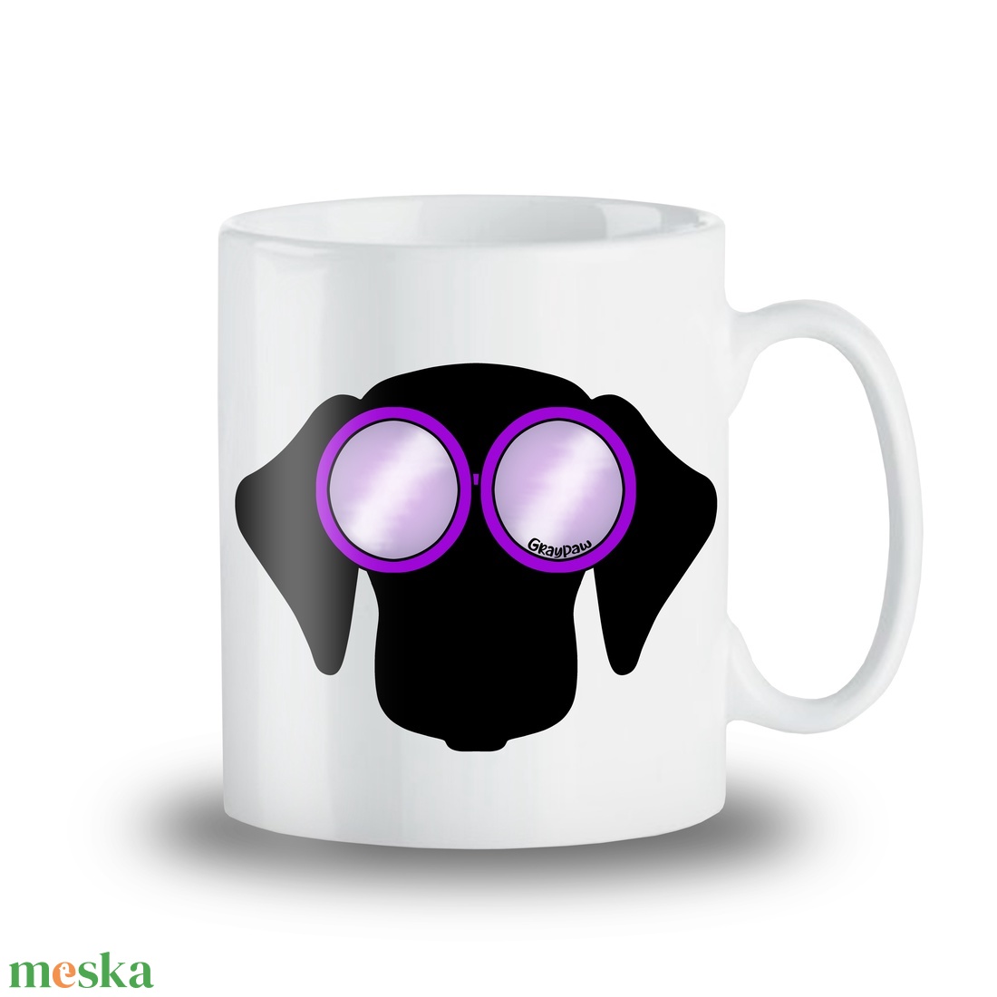 Egyedi tacskós bögre napszemüveges tacskó grafikával akár a család minden tagjának! - otthon & életmód - konyhafelszerelés, tálalás - tálalás - bögre & csésze - Meska.hu