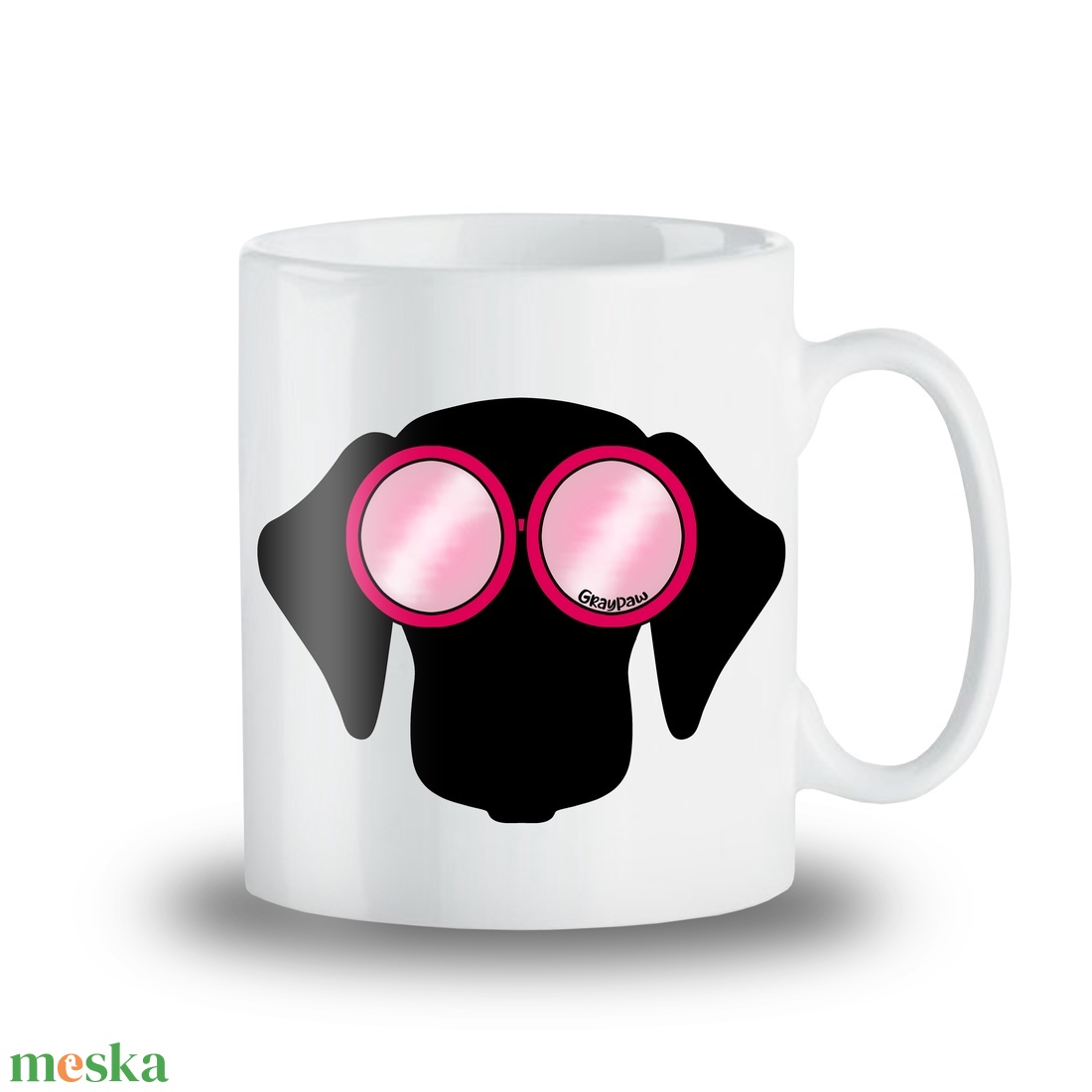 Egyedi tacskós bögre napszemüveges tacskó grafikával akár a család minden tagjának! - otthon & életmód - konyhafelszerelés, tálalás - tálalás - bögre & csésze - Meska.hu