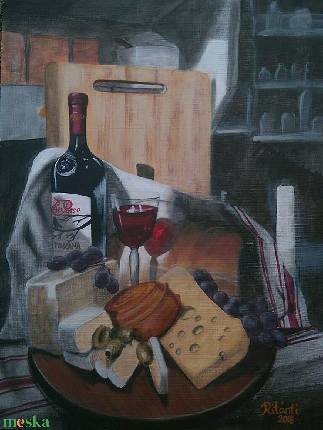 Bíborvörös árnyék - művészet - festmény - akril - Meska.hu Bíborvörös árnyék - művészet - festmény - akril - Meska.hu