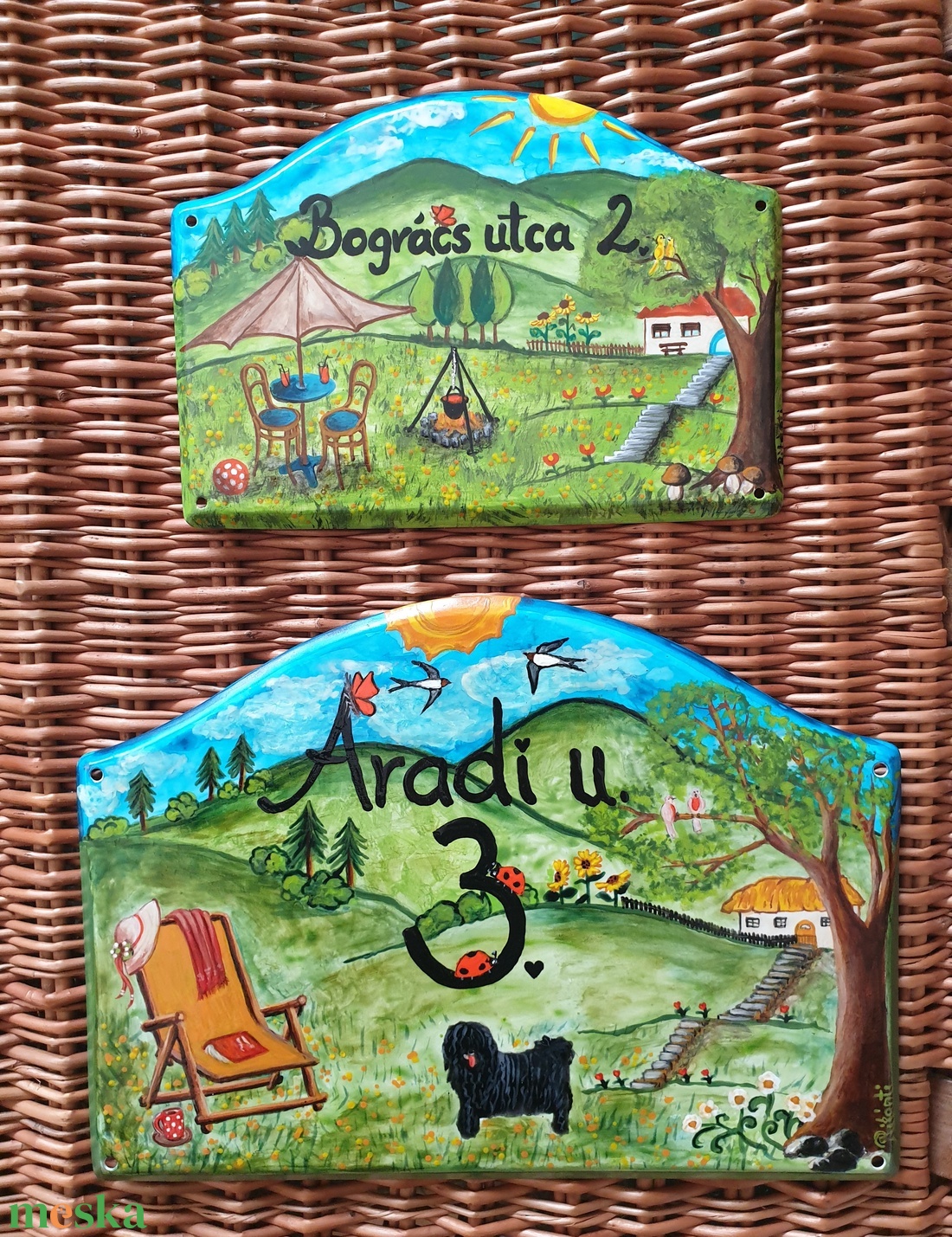 Házszám tábla A5 méretben - otthon & életmód - ház & kert - házszám - Meska.hu