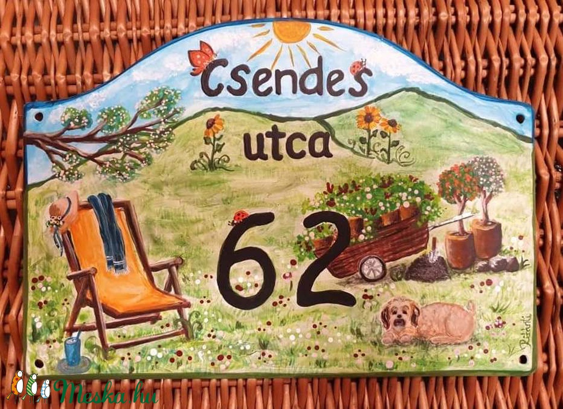 Házszám tábla A5 méretben - otthon & életmód - ház & kert - házszám - Meska.hu