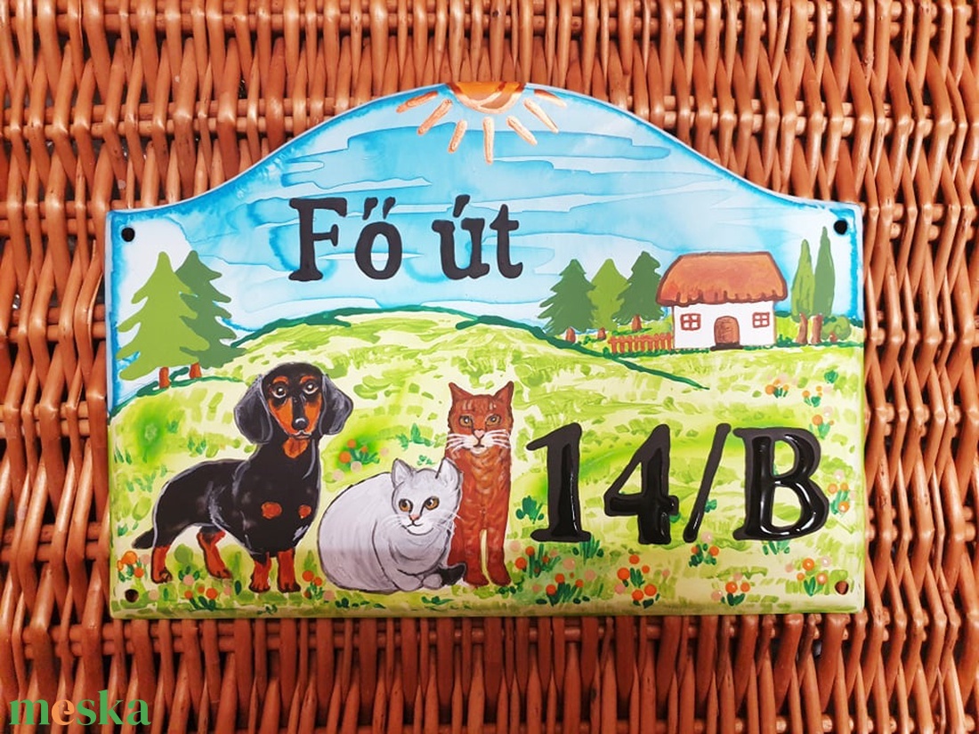 Házszám tábla A5 méretben - otthon & életmód - ház & kert - házszám - Meska.hu