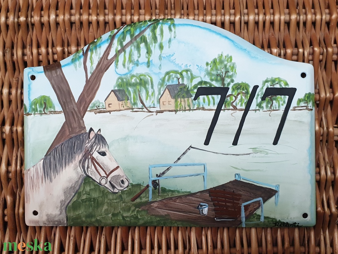 Házszám tábla A5 méretben - otthon & életmód - ház & kert - házszám - Meska.hu