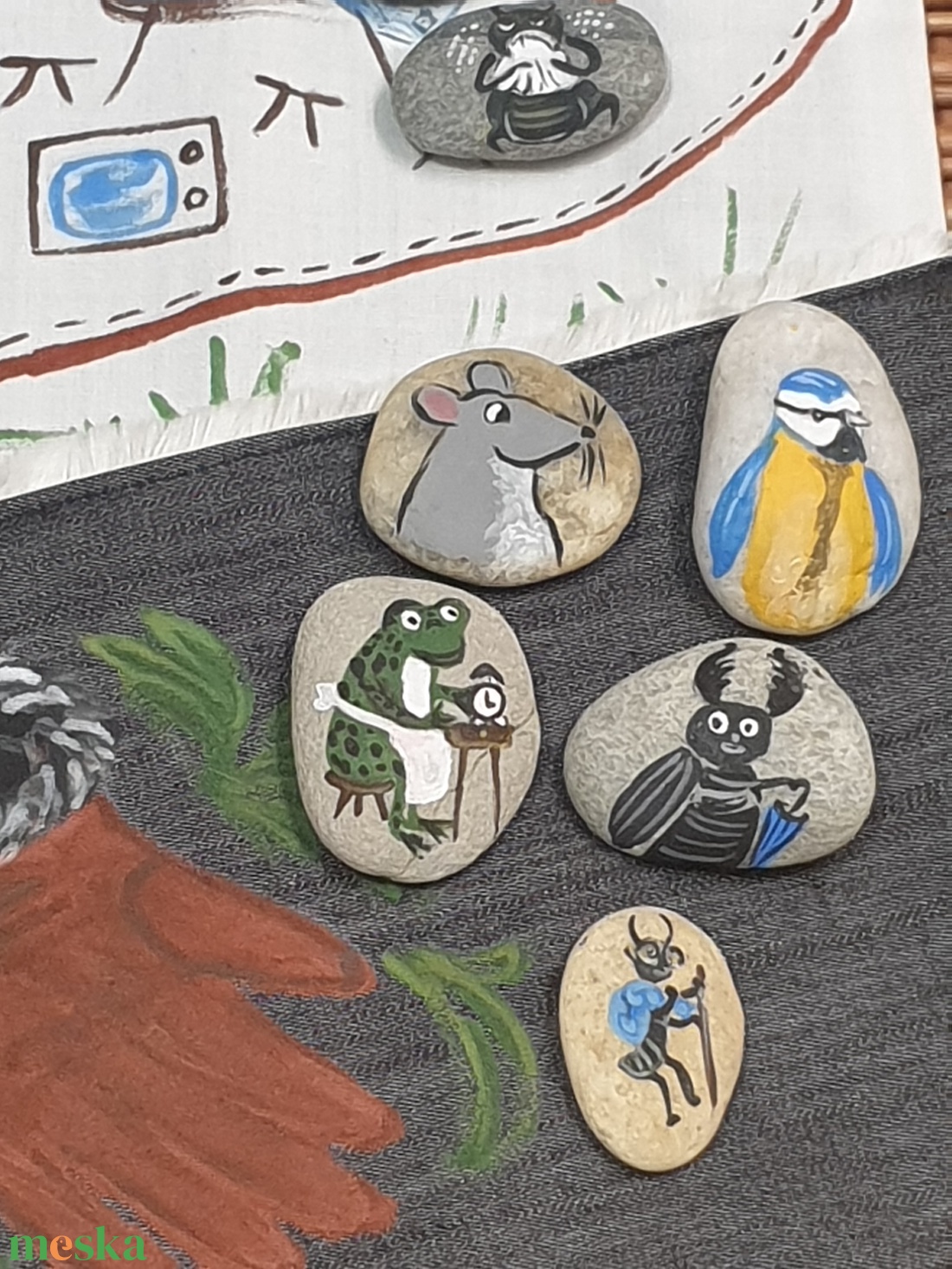 A kesztyű, kavicsmese - játék & sport - készségfejlesztő és logikai játék - memória játékok - Meska.hu