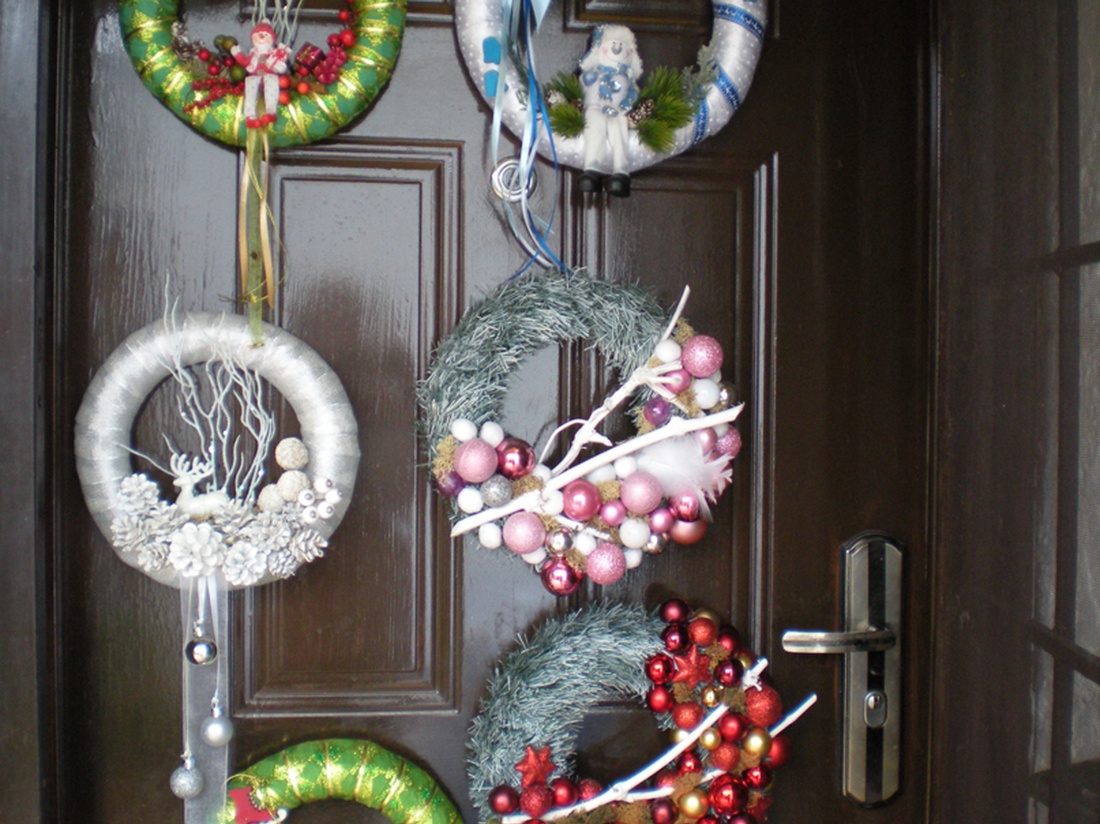 FÉMAJTÓRA tehető karácsonyi ajtódísz, kopogtató, koszorú, lakberendezés, ajándék  -  - Meska.hu