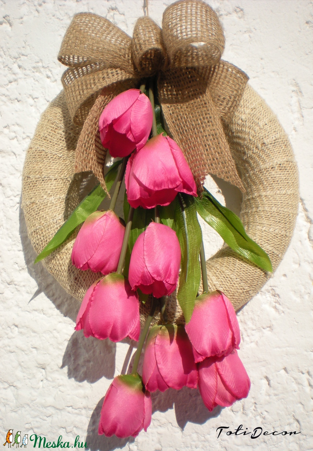 ajtódísz, koszorú, kopogtató sok tulipánnal - - Meska.hu ajtódísz, koszorú, kopogtató sok tulipánnal - - Meska.hu