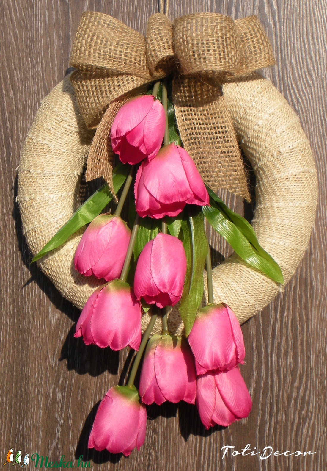 ajtódísz, koszorú, kopogtató sok tulipánnal - - Meska.hu ajtódísz, koszorú, kopogtató sok tulipánnal - - Meska.hu
