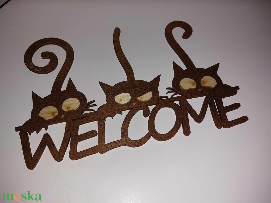 Cicás welcome tábla - otthon & életmód - dekoráció - kép & falikép - fából készült kép - Meska.hu Cicás welcome tábla - otthon & életmód - dekoráció - kép & falikép - fából készült kép - Meska.hu