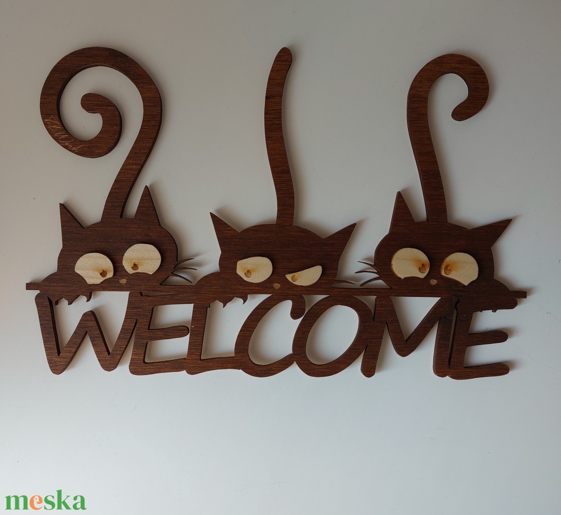 Cicás welcome tábla - otthon & életmód - dekoráció - kép & falikép - fából készült kép - Meska.hu Cicás welcome tábla - otthon & életmód - dekoráció - kép & falikép - fából készült kép - Meska.hu