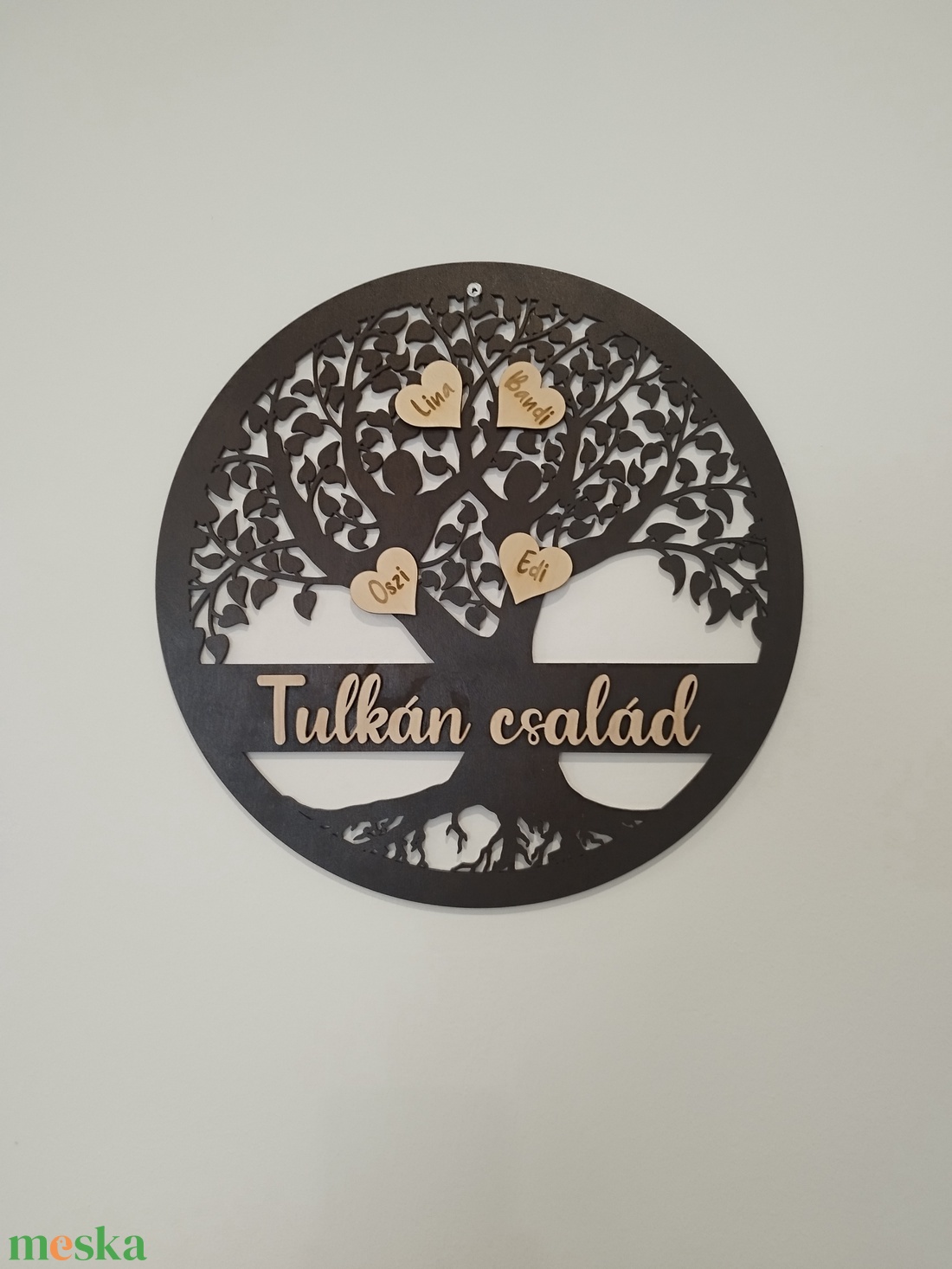 Családfa köralakú - otthon & életmód - dekoráció - kép & falikép - fából készült kép - Meska.hu Családfa köralakú - otthon & életmód - dekoráció - kép & falikép - fából készült kép - Meska.hu