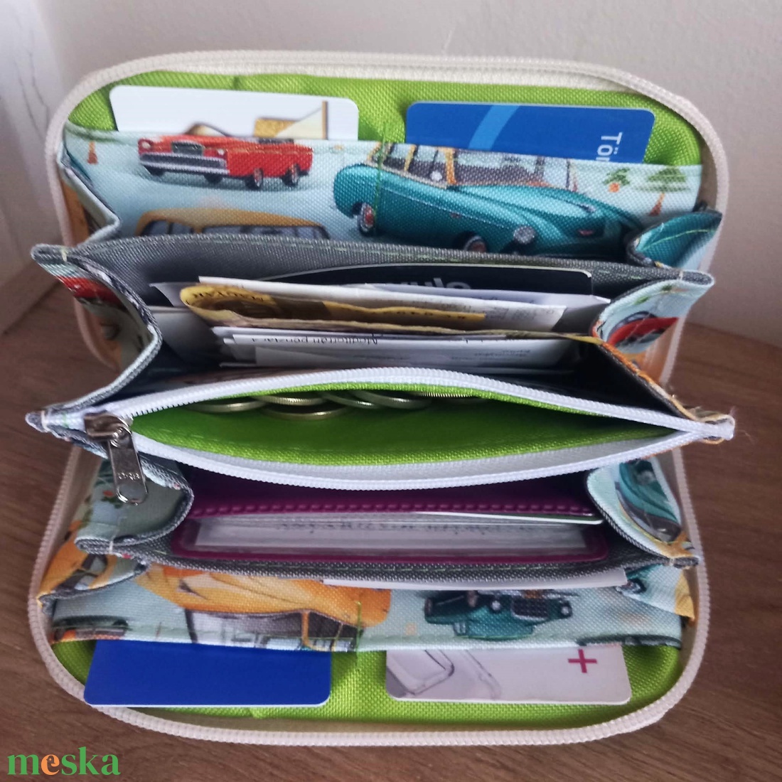 Oldtimer, hétrekeszes pénztárca - táska & tok - pénztárca & más tok - pénztárca - női pénztárca - Meska.hu