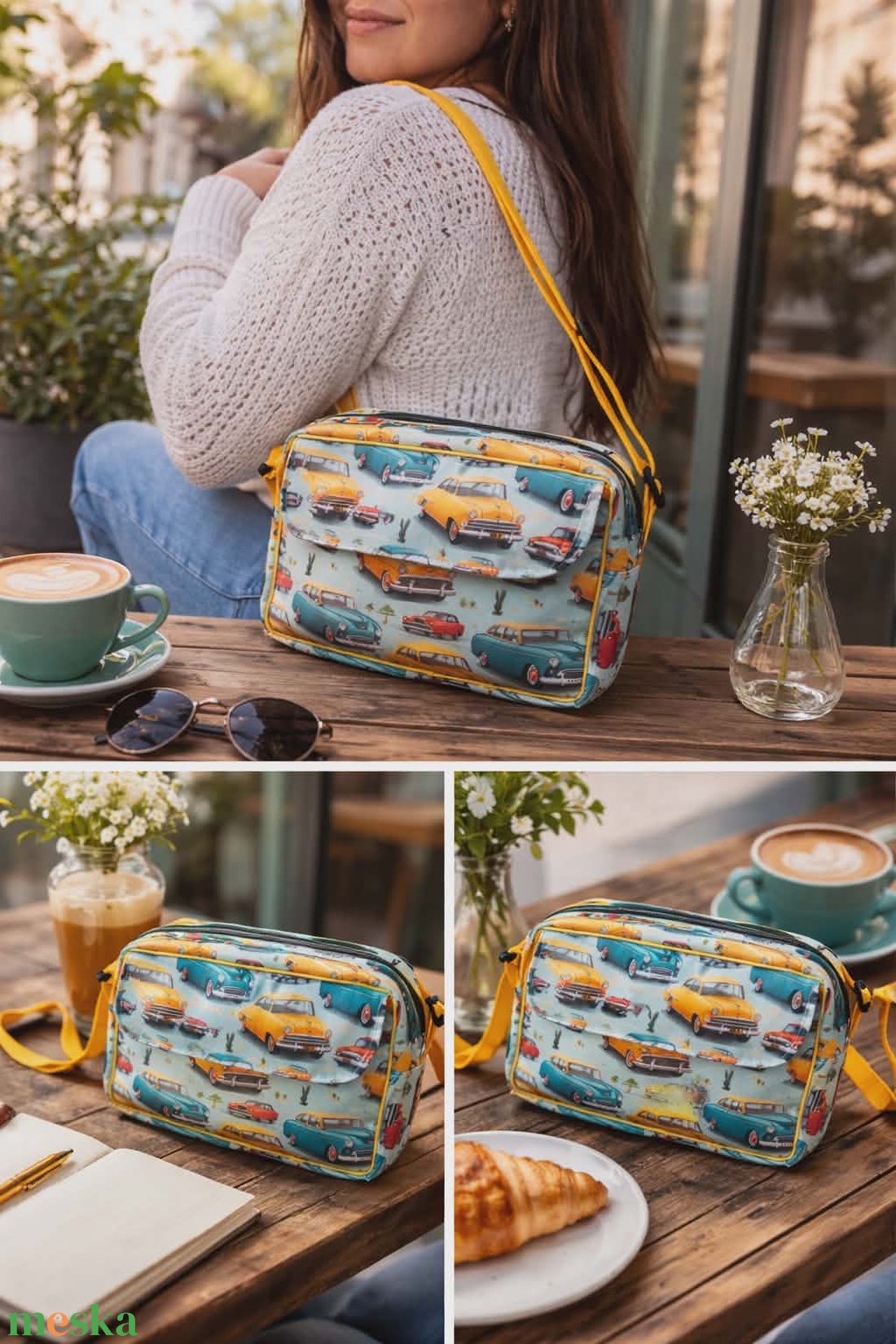 Old timer válltáska/crossbody - táska & tok - kézitáska & válltáska - vállon átvethető táska - Meska.hu