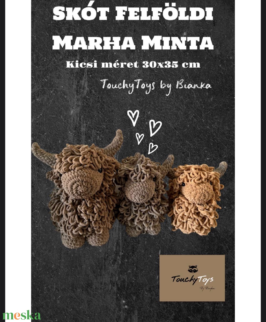 3in1 Skót Felföldi Marha/ Boci 3 méret horgolási mintája - diy (csináld magad) - szabásminta, útmutató - horgolási minta - Meska.hu 3in1 Skót Felföldi Marha/ Boci 3 méret horgolási mintája - diy (csináld magad) - szabásminta, útmutató - horgolási minta - Meska.hu