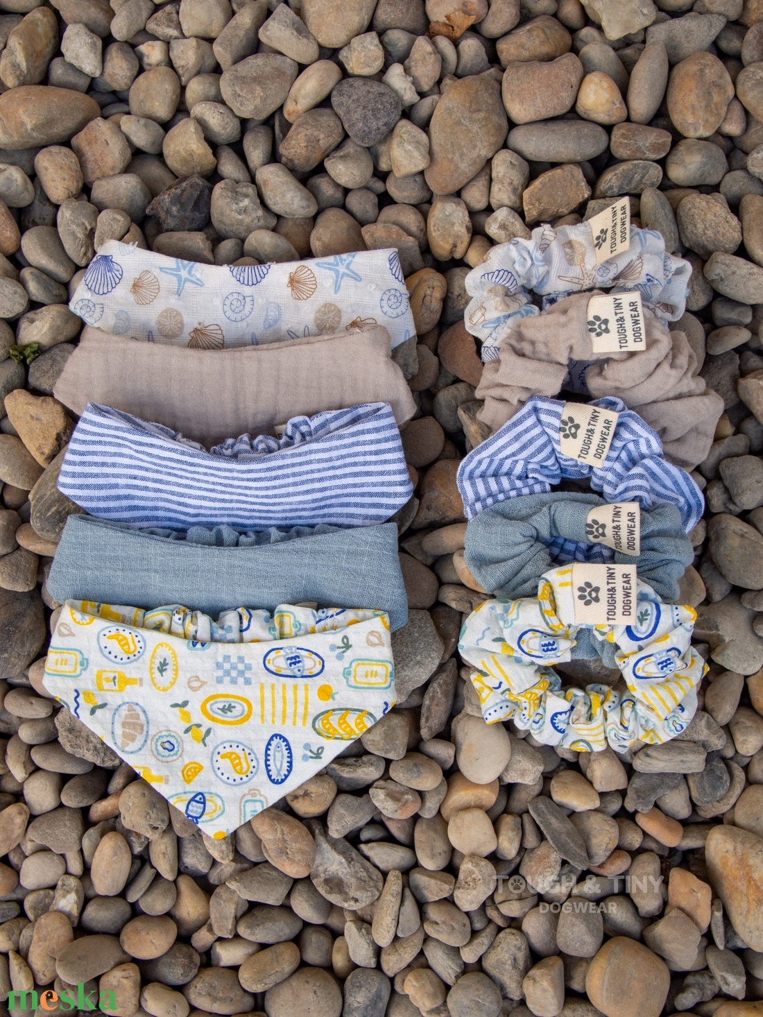 Matching szett (bandana és scrunchie) - Dolce Vita Kollekció - otthon & életmód - kisállatoknak - kutyáknak - kutya ruházat - Meska.hu