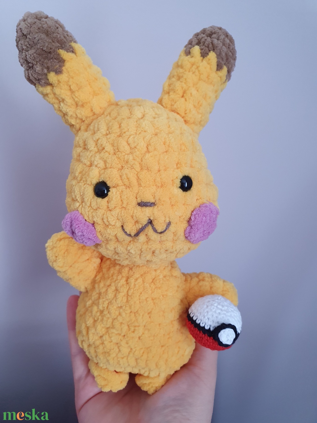 Pikachu horgolt amigurumi plüss játék - játék & sport - plüssállat & játékfigura - plüss mesefigurák - Meska.hu Pikachu horgolt amigurumi plüss játék - játék & sport - plüssállat & játékfigura - plüss mesefigurák - Meska.hu