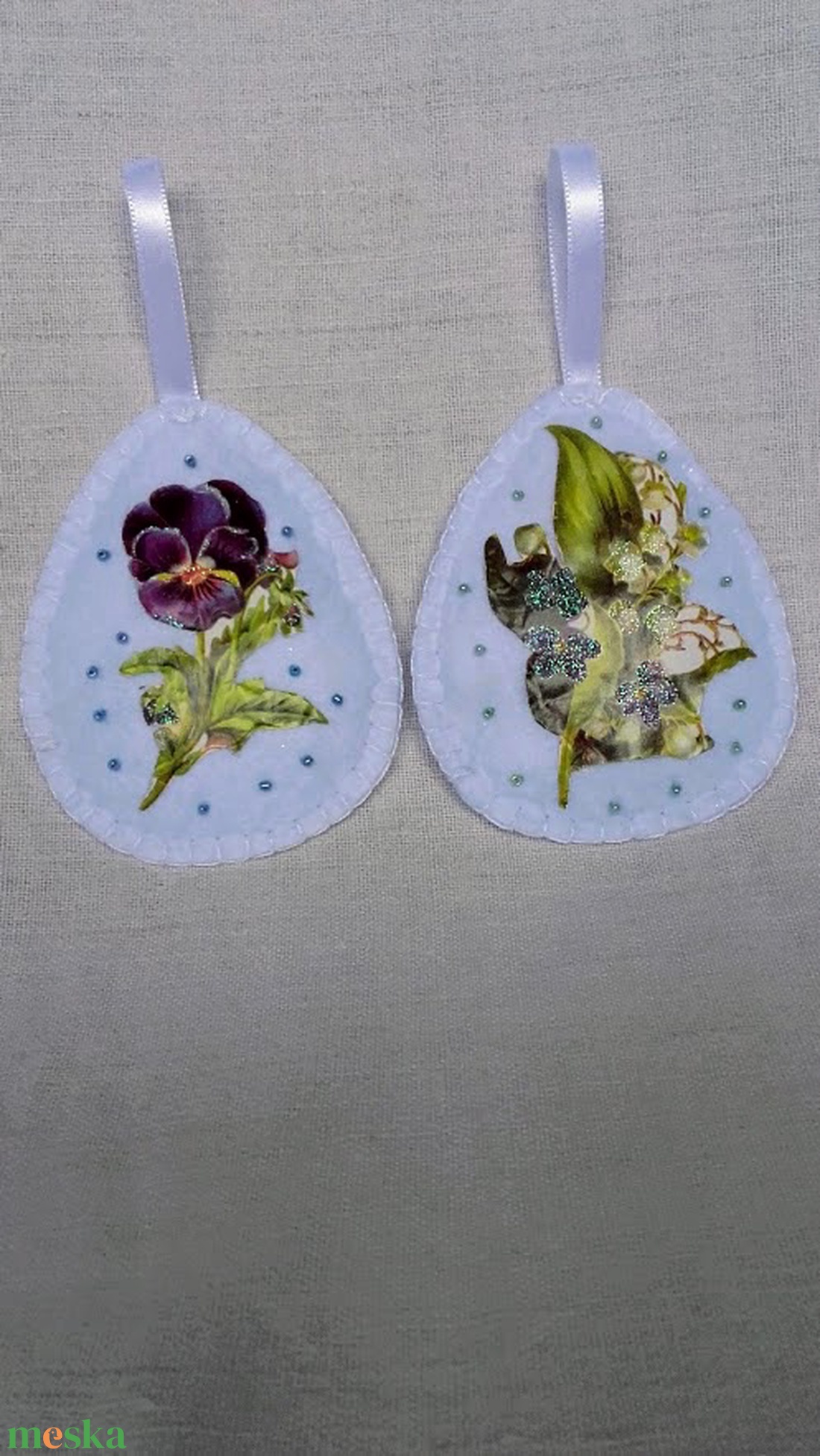 Vintage húsvéti díszek - otthon & életmód - dekoráció - fali és függő dekoráció - függődísz - Meska.hu