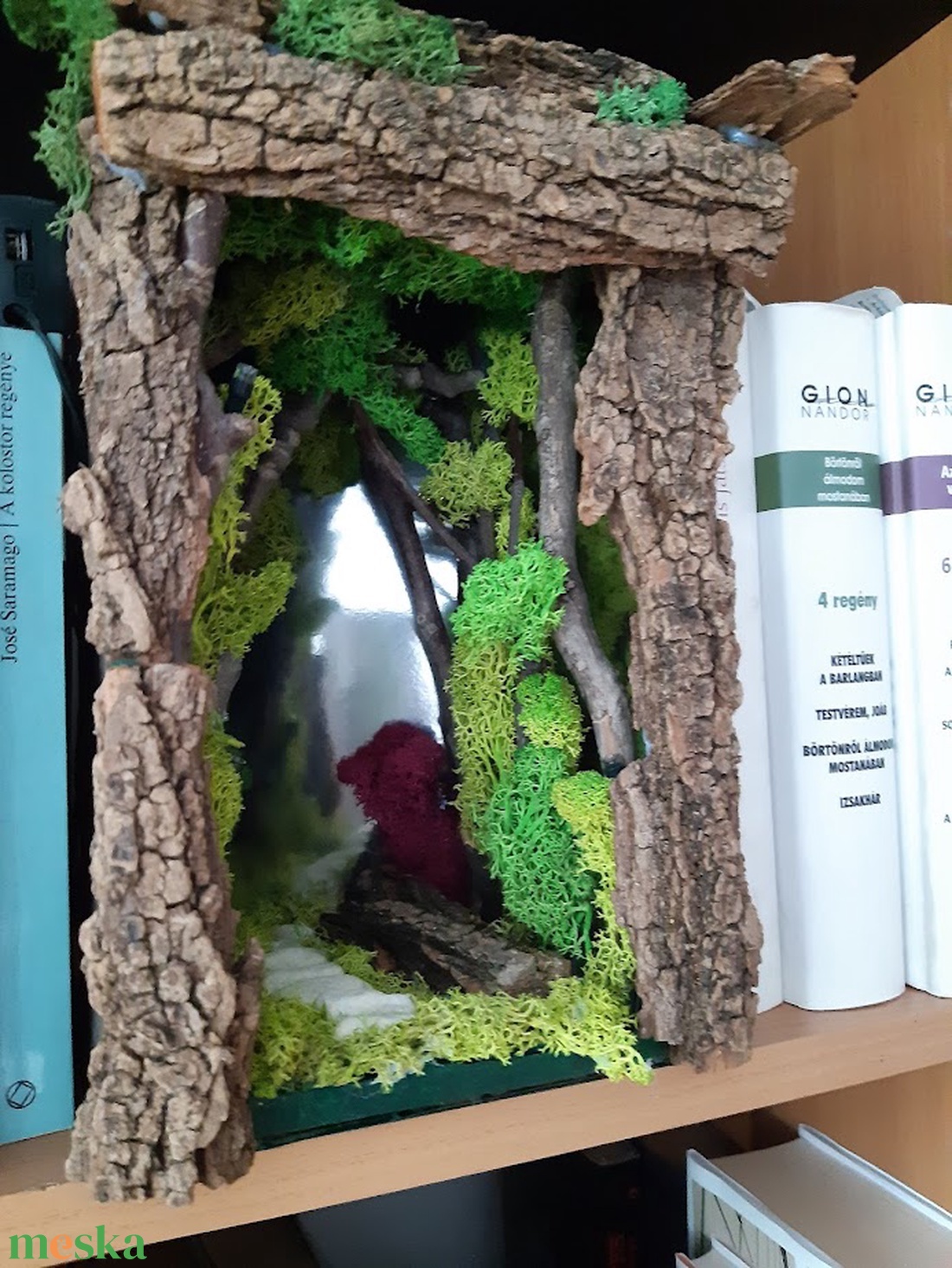 Könyvkuckó, Book Noot, Diorama, Varázserdő - otthon & életmód - dekoráció - asztal és polc dekoráció - zuzmódekoráció, mohadekoráció - Meska.hu