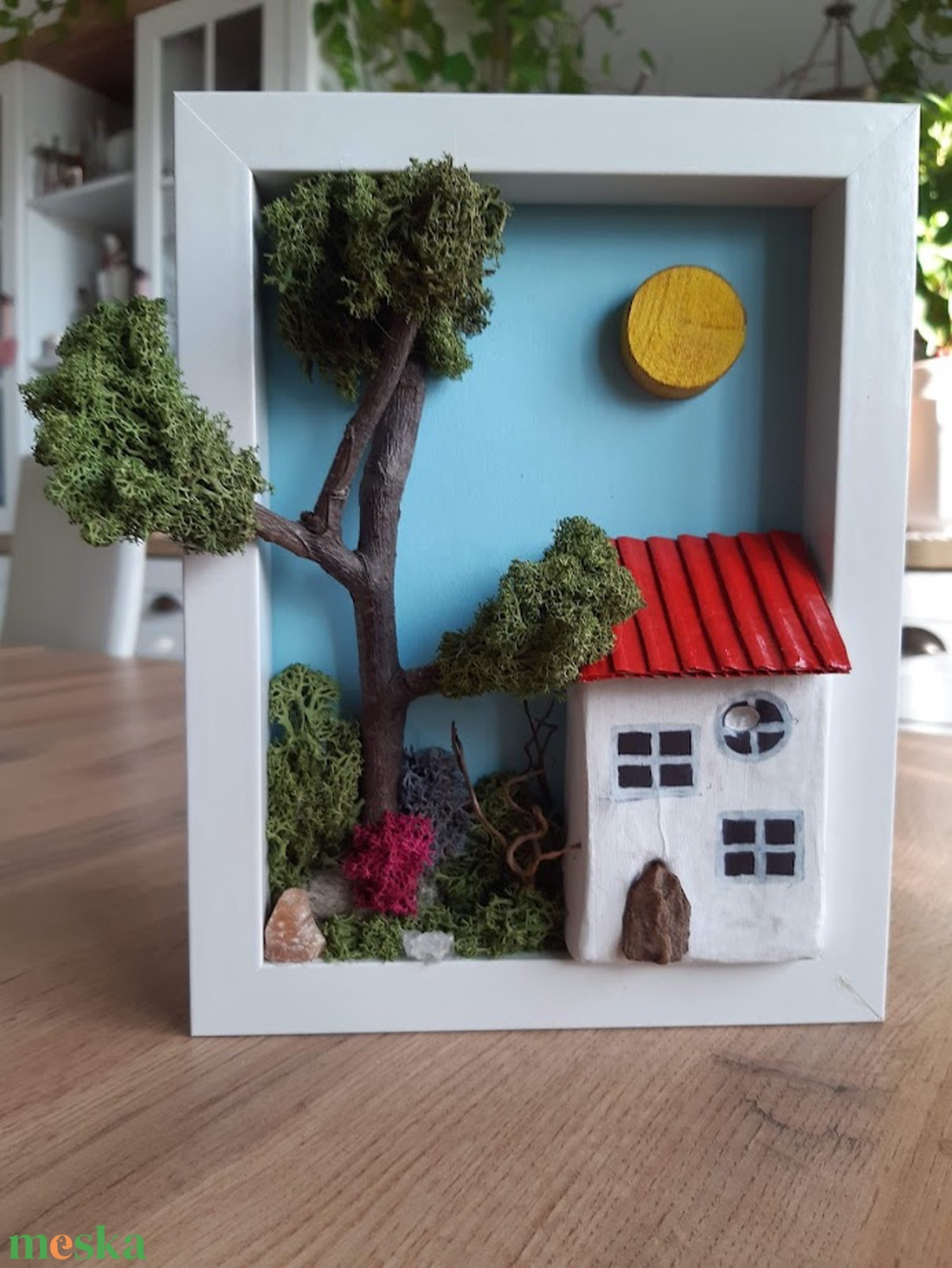 Romantikus kép házikóval és zuzmóval. - otthon & életmód - dekoráció - kép & falikép - 3d képek - Meska.hu