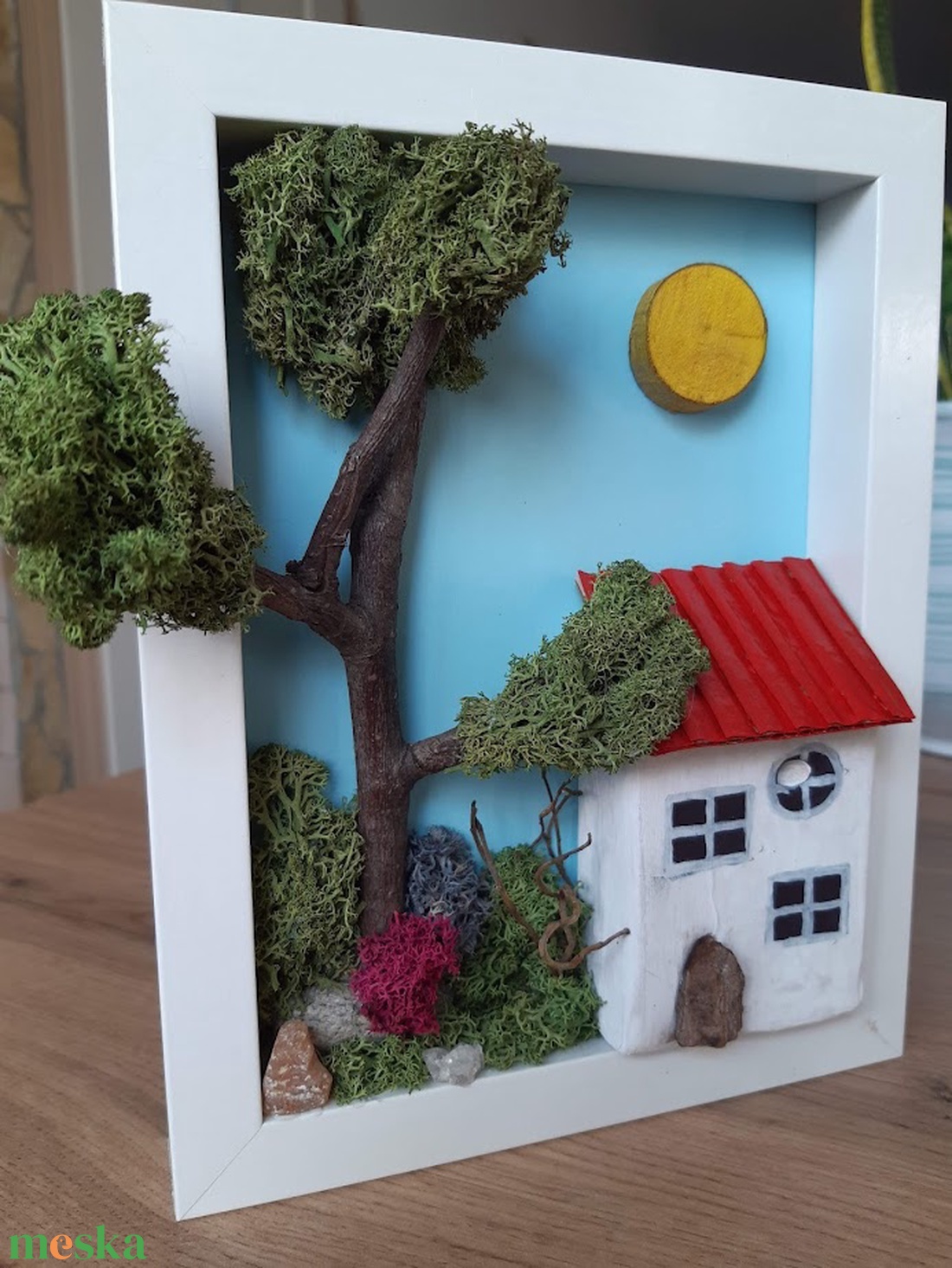 Romantikus kép házikóval és zuzmóval. - otthon & életmód - dekoráció - kép & falikép - 3d képek - Meska.hu