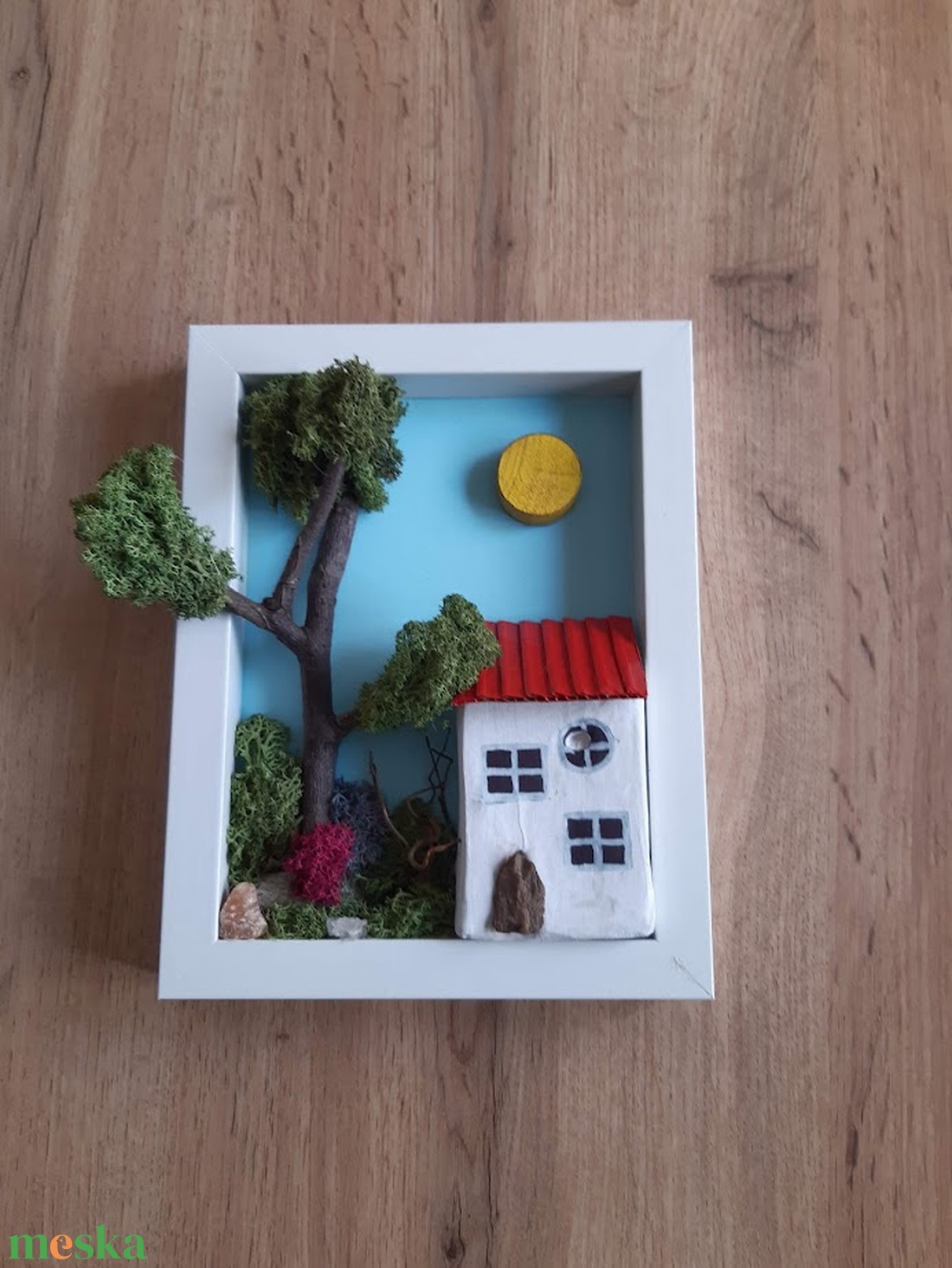 Romantikus kép házikóval és zuzmóval. - otthon & életmód - dekoráció - kép & falikép - 3d képek - Meska.hu