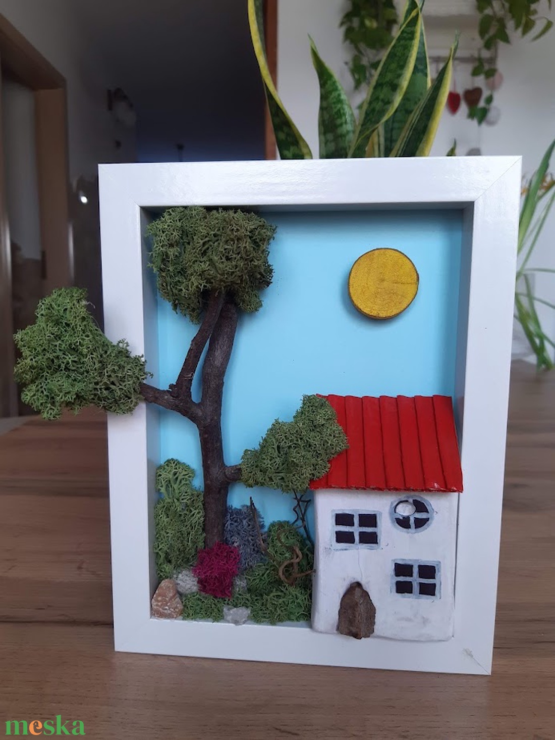 Romantikus kép házikóval és zuzmóval. - otthon & életmód - dekoráció - kép & falikép - 3d képek - Meska.hu