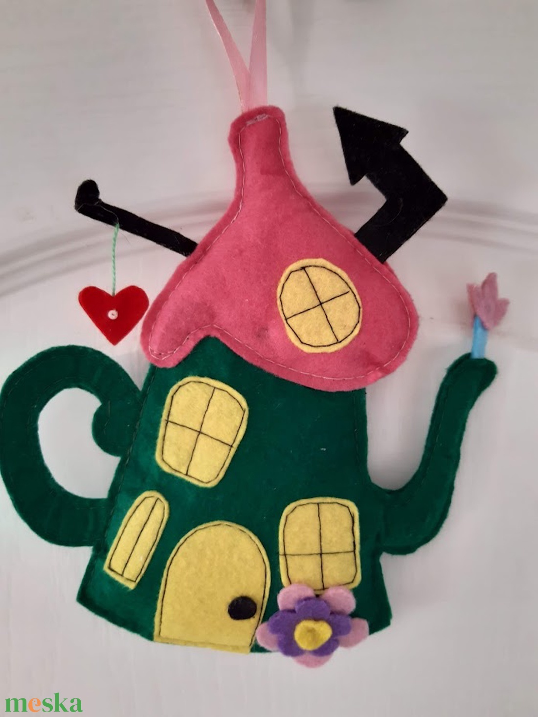 Teáskanna házikó ficből. - baba - mama - babaszoba dekoráció - babaszoba kép - Meska.hu