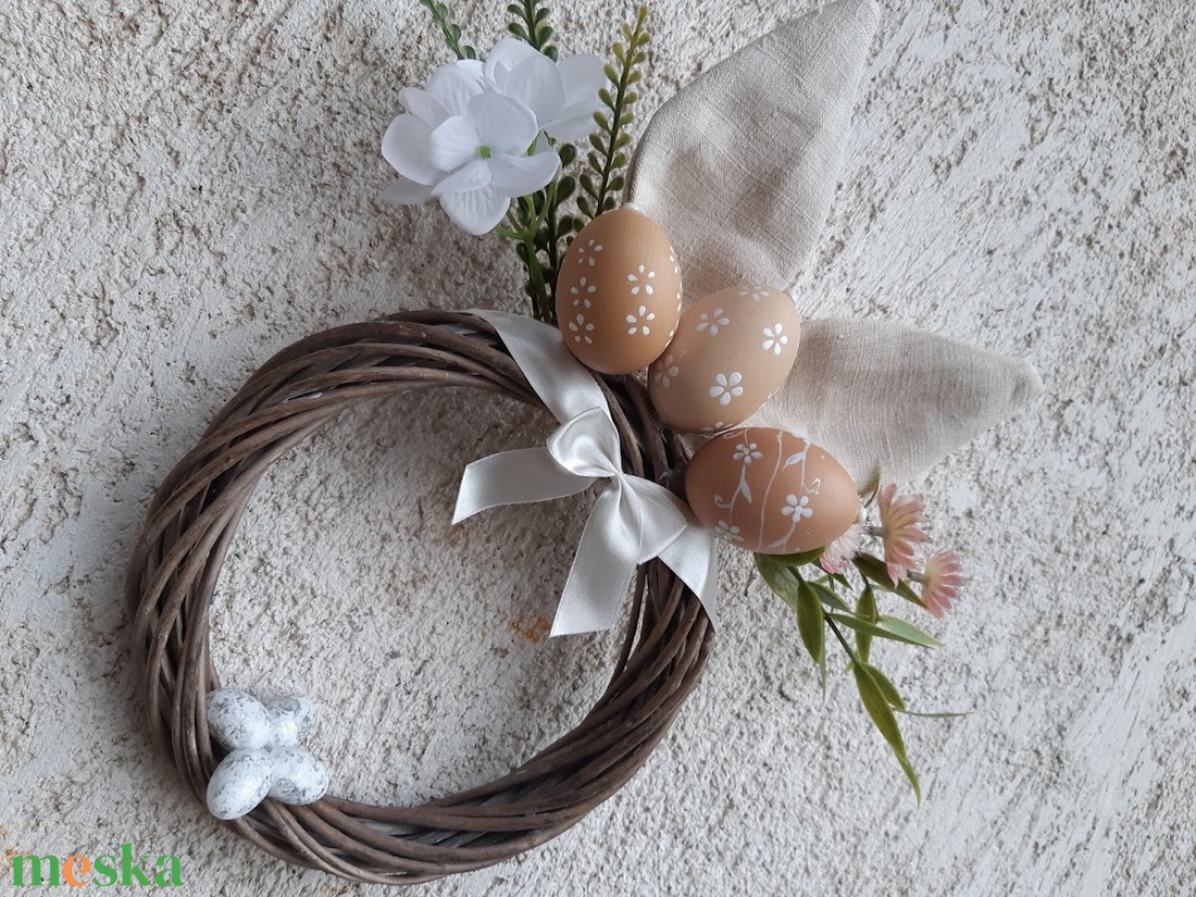 Nyuszifüles ajtódísz - otthon & életmód - dekoráció - ajtó- és ablak dekoráció - ajtódísz & kopogtató - Meska.hu