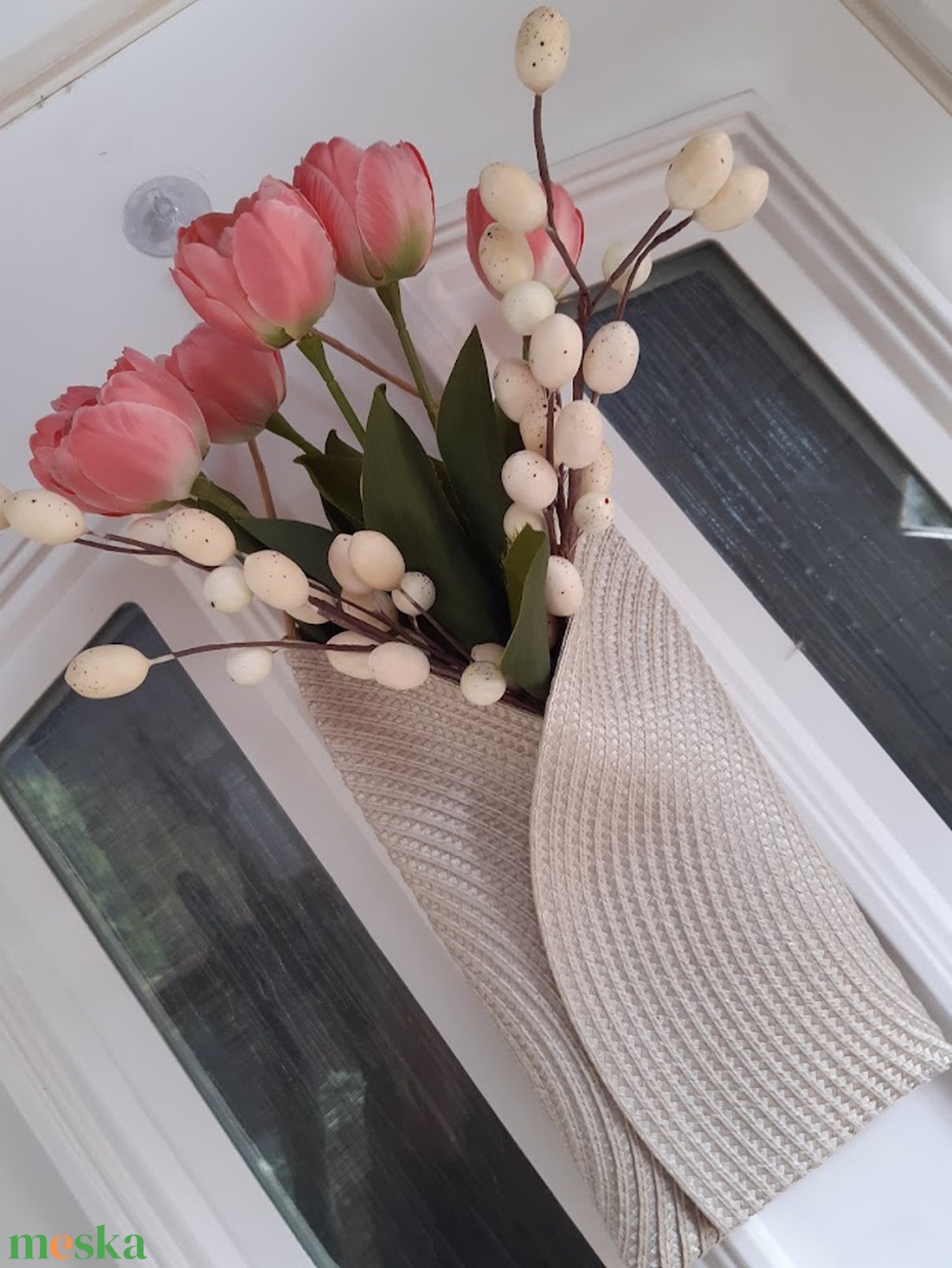 Tavaszi ajtódísz - otthon & életmód - dekoráció - ajtó- és ablak dekoráció - ablakdísz - Meska.hu