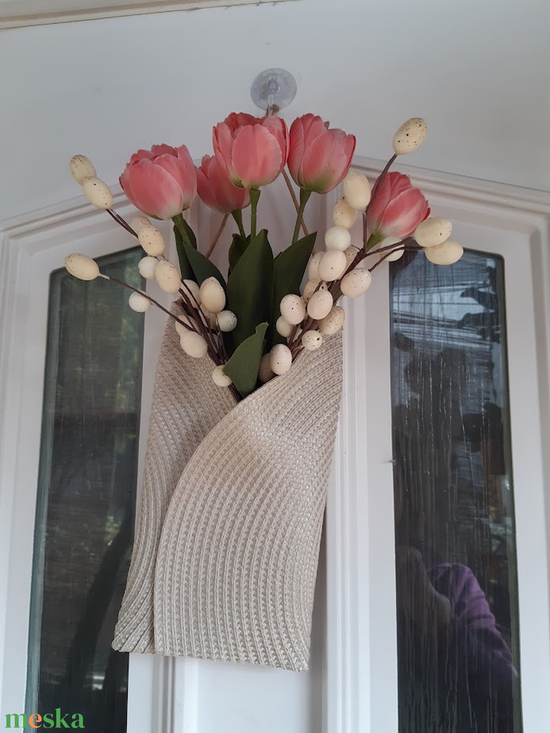 Tavaszi ajtódísz - otthon & életmód - dekoráció - ajtó- és ablak dekoráció - ablakdísz - Meska.hu