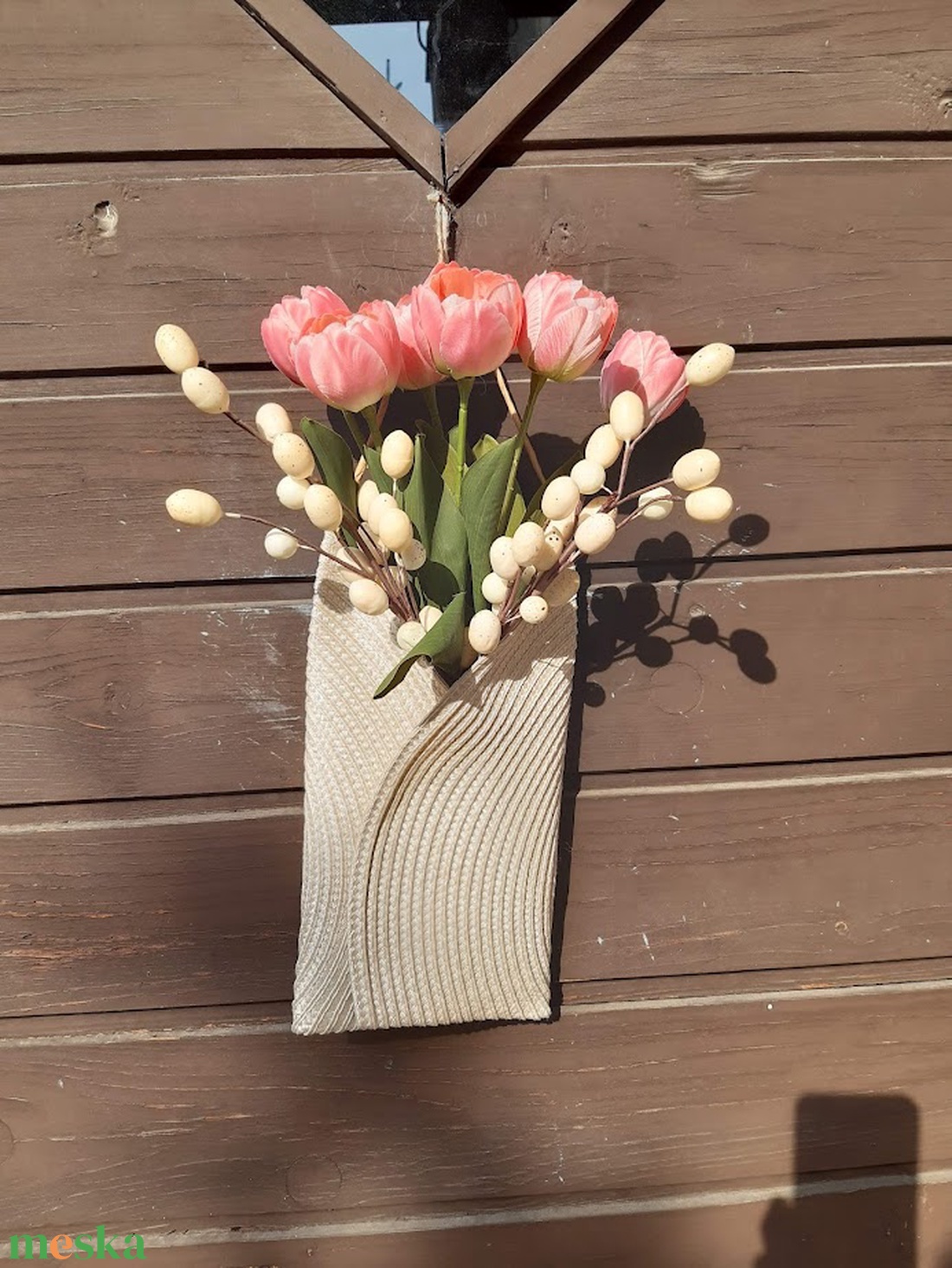 Tavaszi ajtódísz - otthon & életmód - dekoráció - ajtó- és ablak dekoráció - ablakdísz - Meska.hu