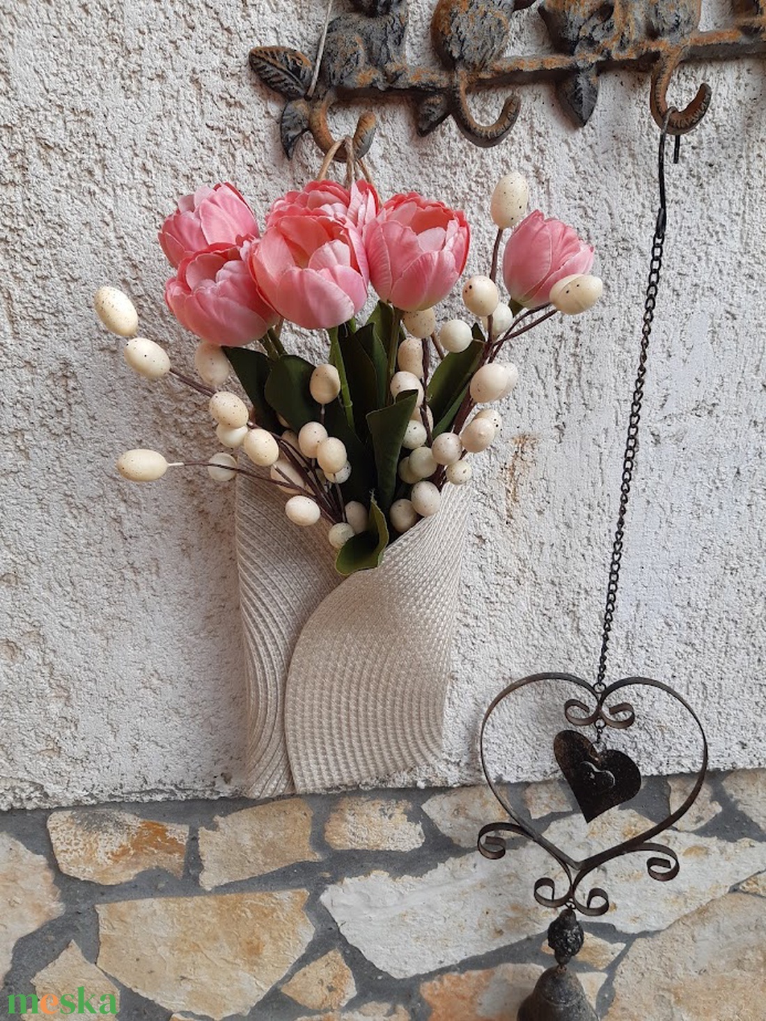 Tavaszi ajtódísz - otthon & életmód - dekoráció - ajtó- és ablak dekoráció - ablakdísz - Meska.hu