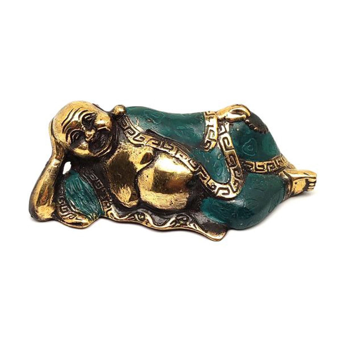 Réz figura fekvő nevető Buddha arany kék 4x10cm - otthon & életmód - dekoráció - spiritualitás - Meska.hu Réz figura fekvő nevető Buddha arany kék 4x10cm - otthon & életmód - dekoráció - spiritualitás - Meska.hu