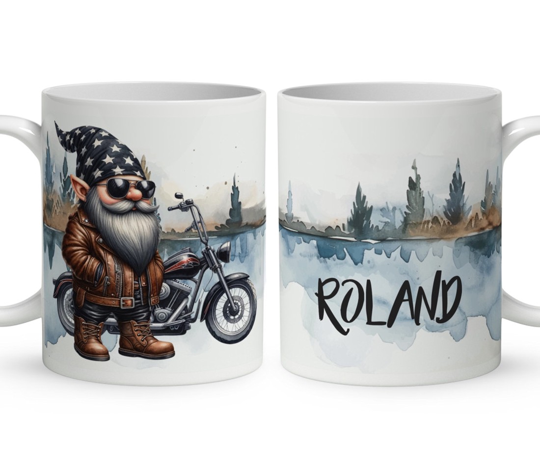 Névvel kérhető - Rád várok - Motoros manó mintás bögre - otthon & életmód - konyhafelszerelés, tálalás - tálalás - bögre & csésze - Meska.hu