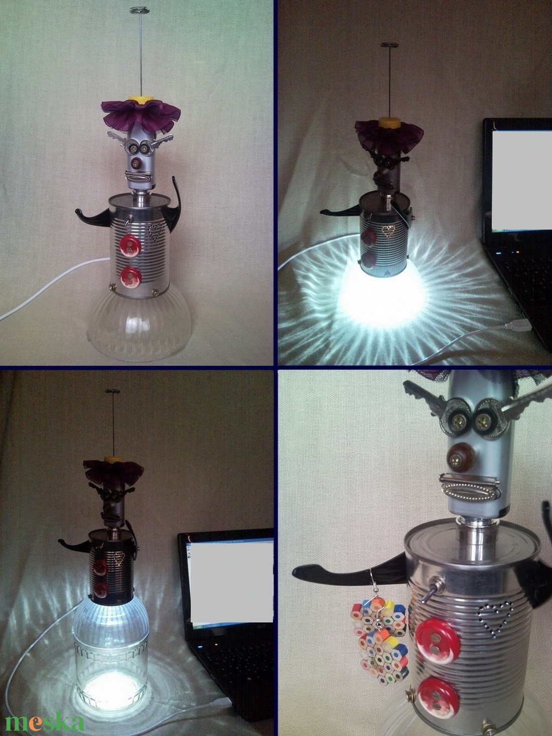 Bohóc hangulatlámpa, laptop lámpa - USB csatlakozóról működik, újrahasznosított anyagokból - otthon & életmód - lámpa - hangulatlámpa - Meska.hu Bohóc hangulatlámpa, laptop lámpa - USB csatlakozóról működik, újrahasznosított anyagokból - otthon & életmód - lámpa - hangulatlámpa - Meska.hu