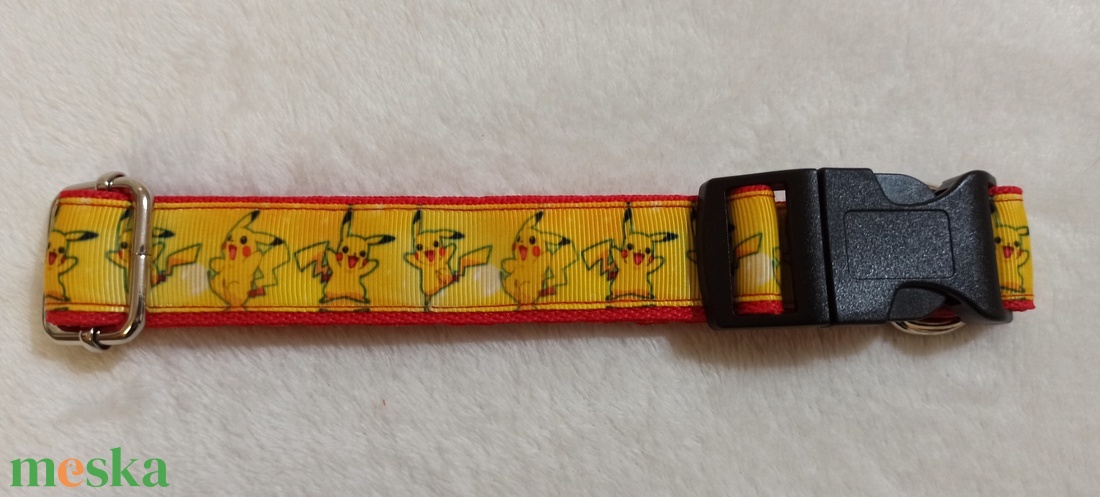 Mintás kutyanyakörv (Pikachu) - otthon & életmód - kisállatoknak - kutyáknak - kutya nyakörv - Meska.hu