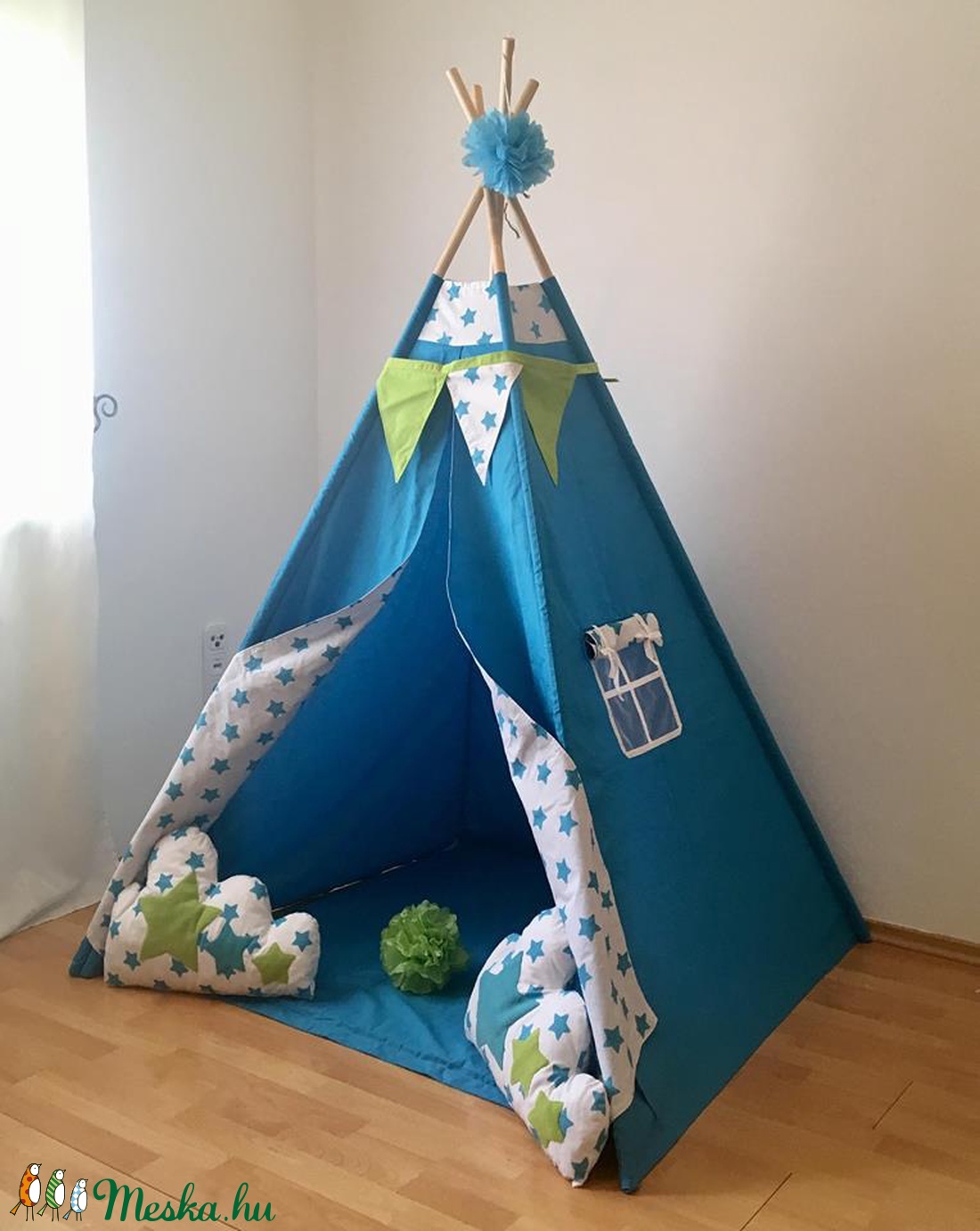 Türkiz csillag indián sátor - Tipi -  - Meska.hu