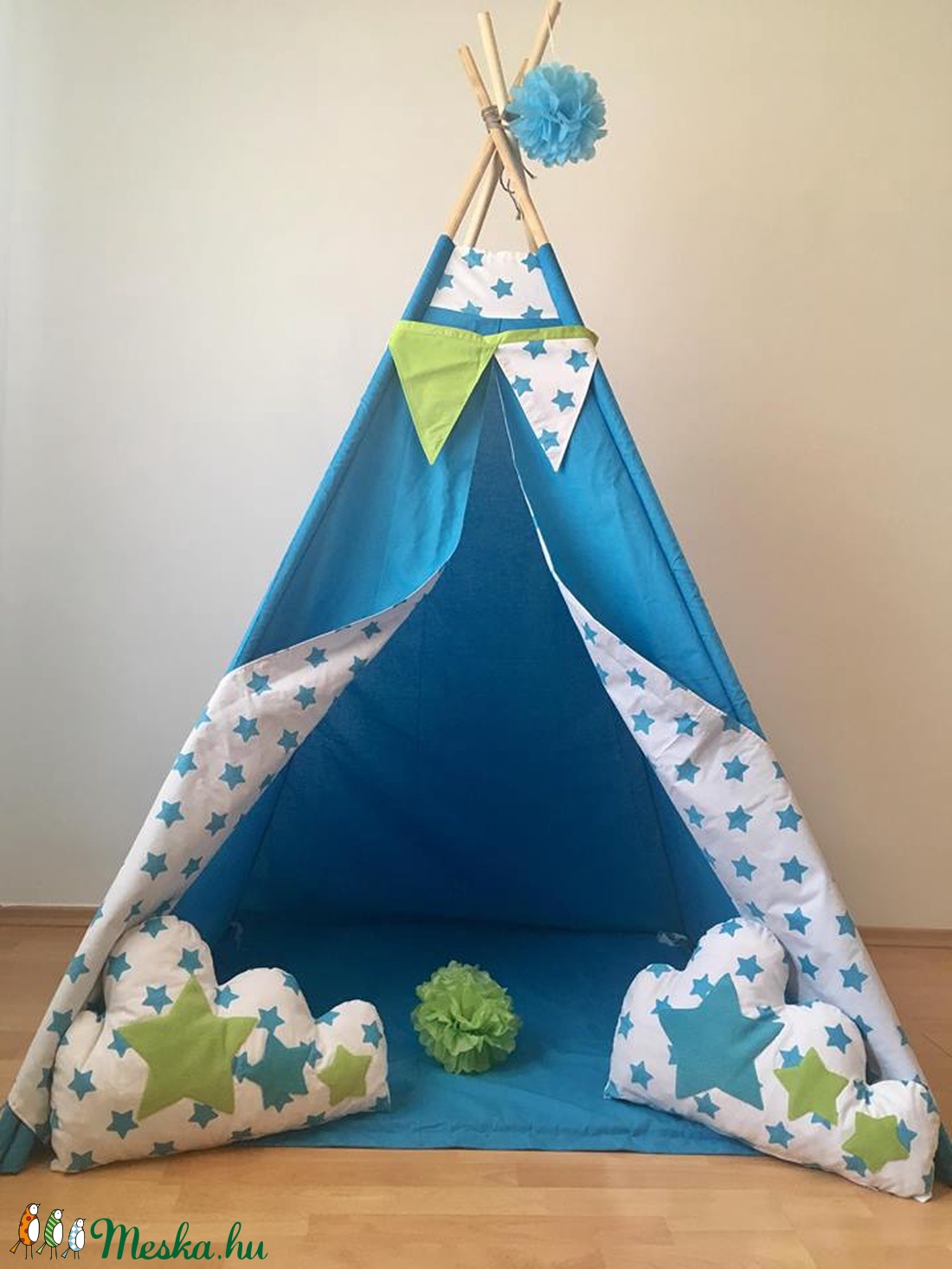 Türkiz csillag indián sátor - Tipi -  - Meska.hu