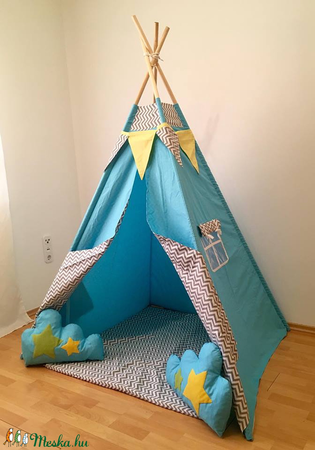Égkék indián sátor - Tipi -  - Meska.hu