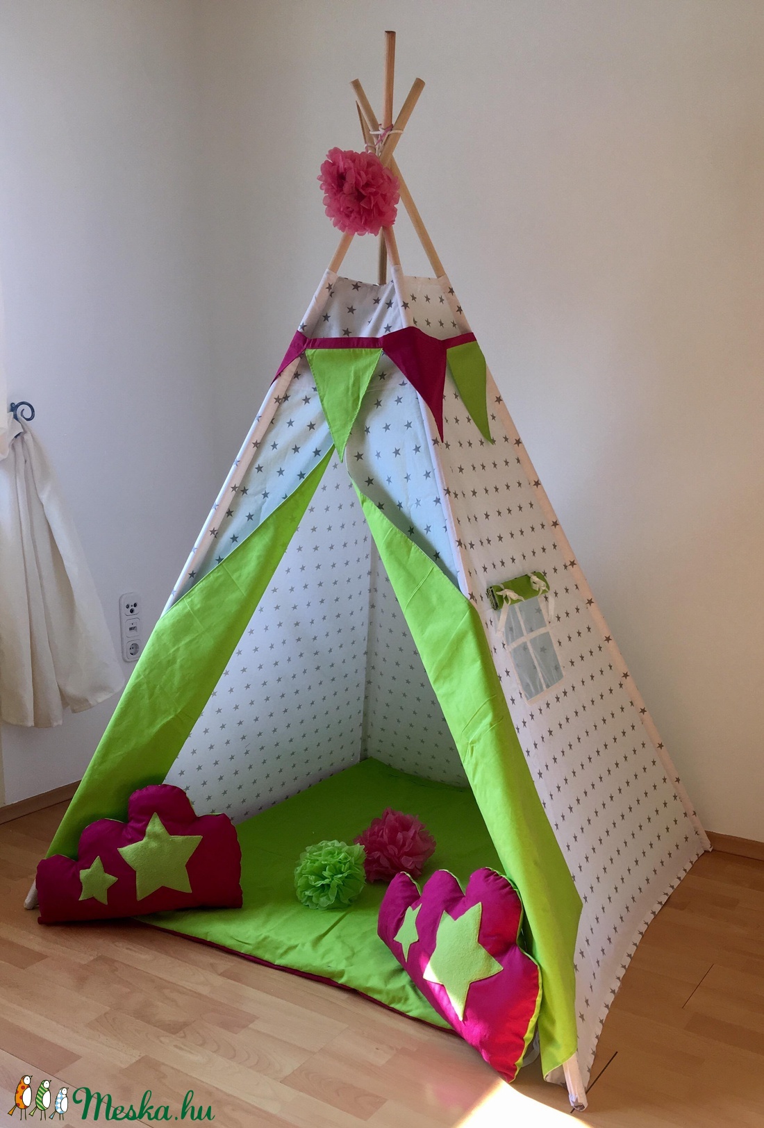 Fehér csillag indián sátor - Tipi -  - Meska.hu