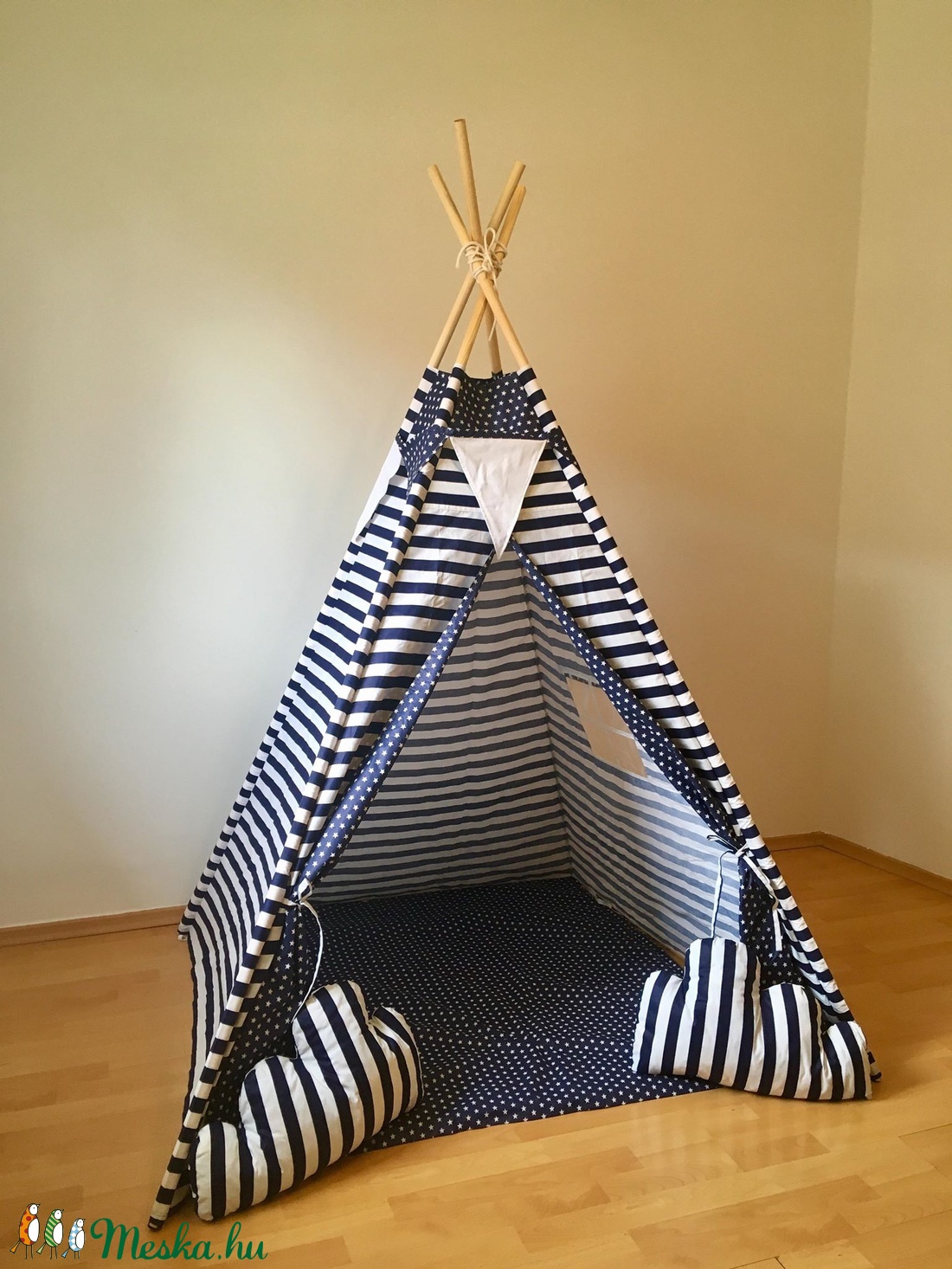 Csíkos Matróz  indián sátor - Tipi -  - Meska.hu