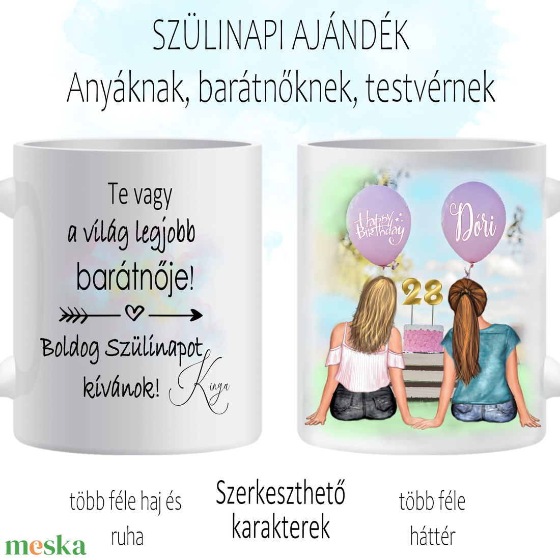 Szülinapi bögre szerkeszthető karakterekkel - barátnőnek - otthon & életmód - konyhafelszerelés, tálalás - tálalás - bögre & csésze - Meska.hu Szülinapi bögre szerkeszthető karakterekkel - barátnőnek - otthon & életmód - konyhafelszerelés, tálalás - tálalás - bögre & csésze - Meska.hu