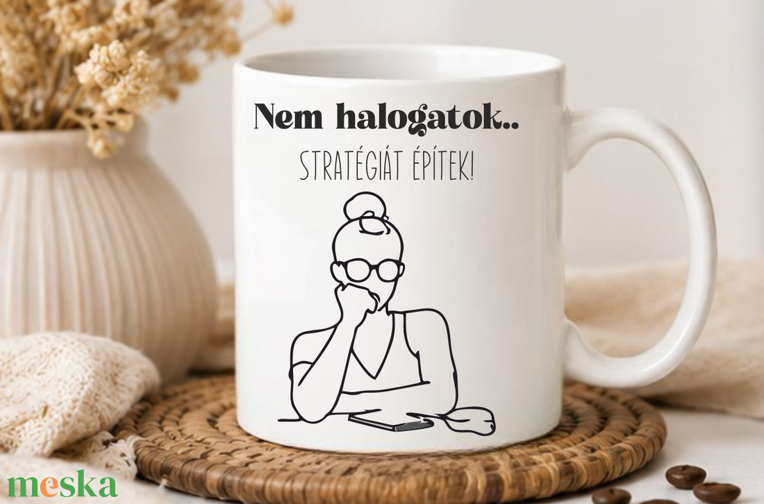 Nem halogatok - bögre - otthon & életmód - konyhafelszerelés, tálalás - tálalás - bögre & csésze - Meska.hu